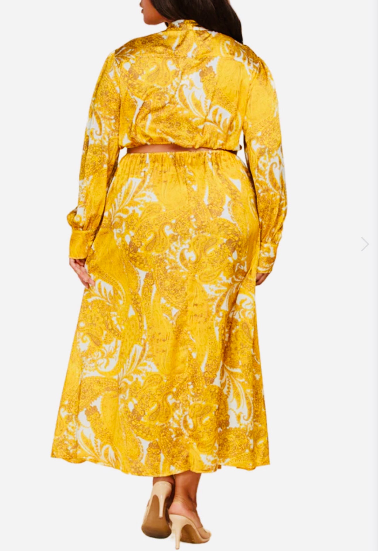 Plus Size Gold Shirt Dress