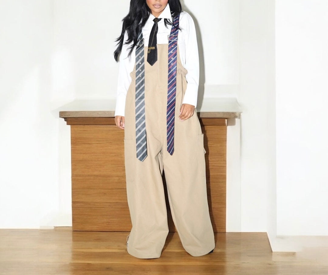 Reimagined Tie Strap Overalls