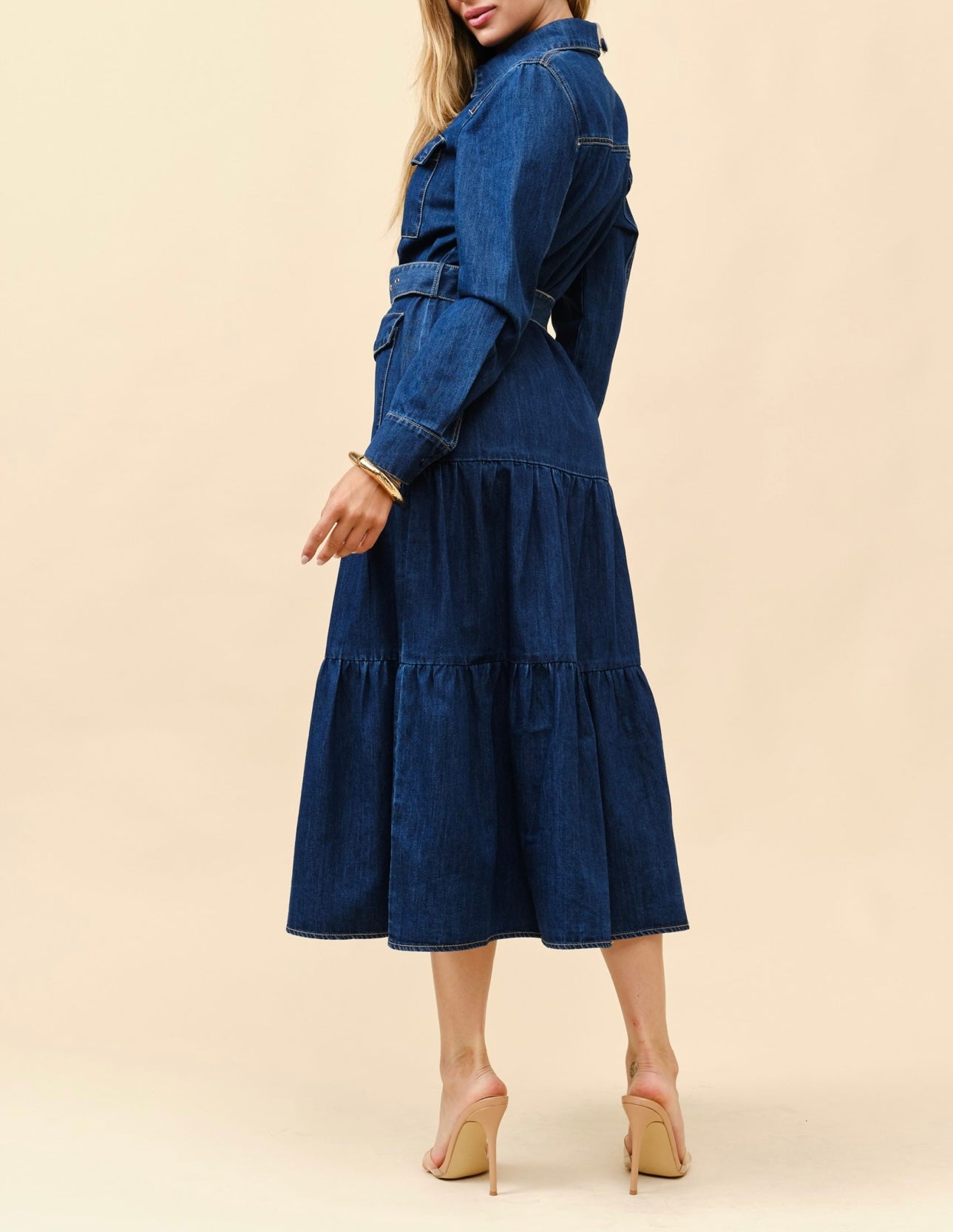 Dark Denim Midi Dress