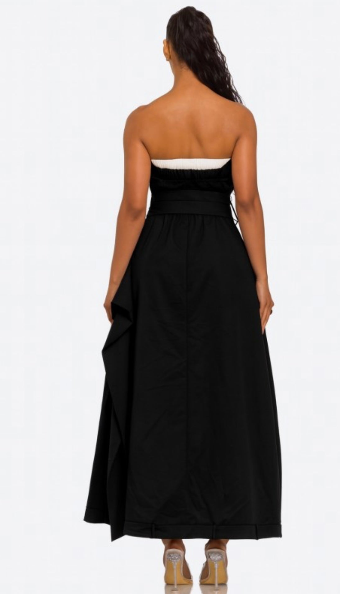 Black Maxi Trench Coat Dress