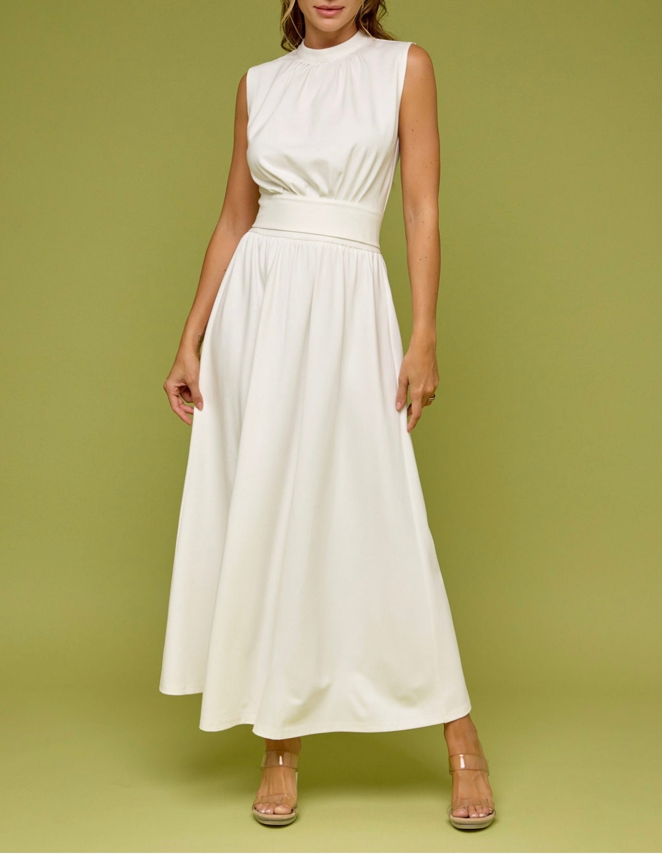 White Two-Piece Skirt Set