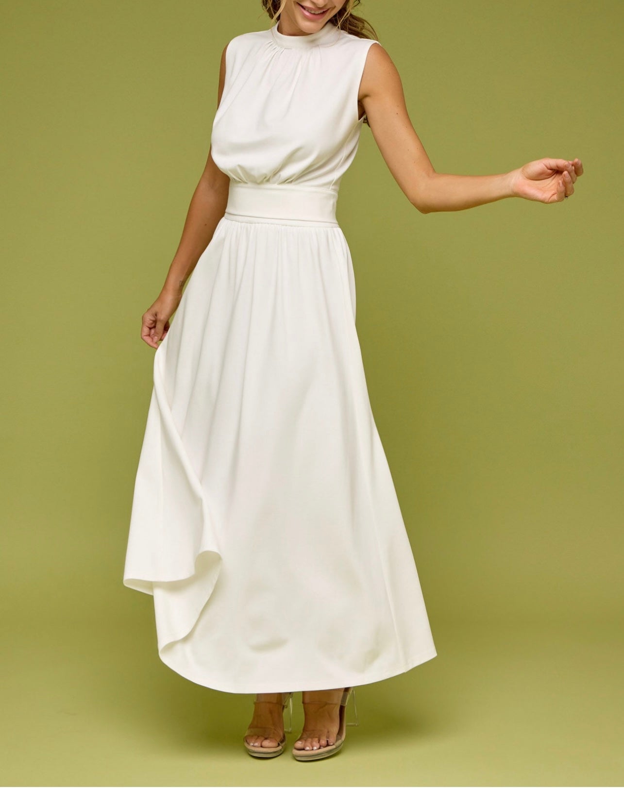 White Two-Piece Skirt Set