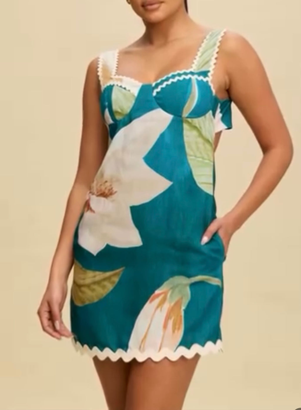 Island Escape Floral Mini Dress