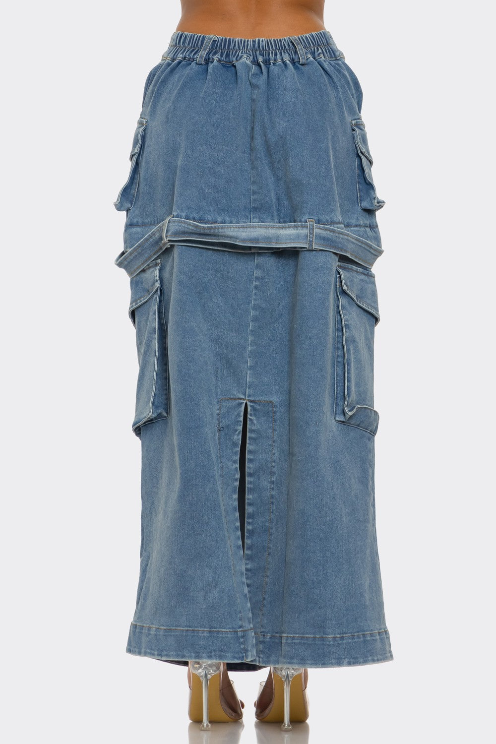 Plus Size Convertible Denim Skirt***Avaliable to Ship 4/29