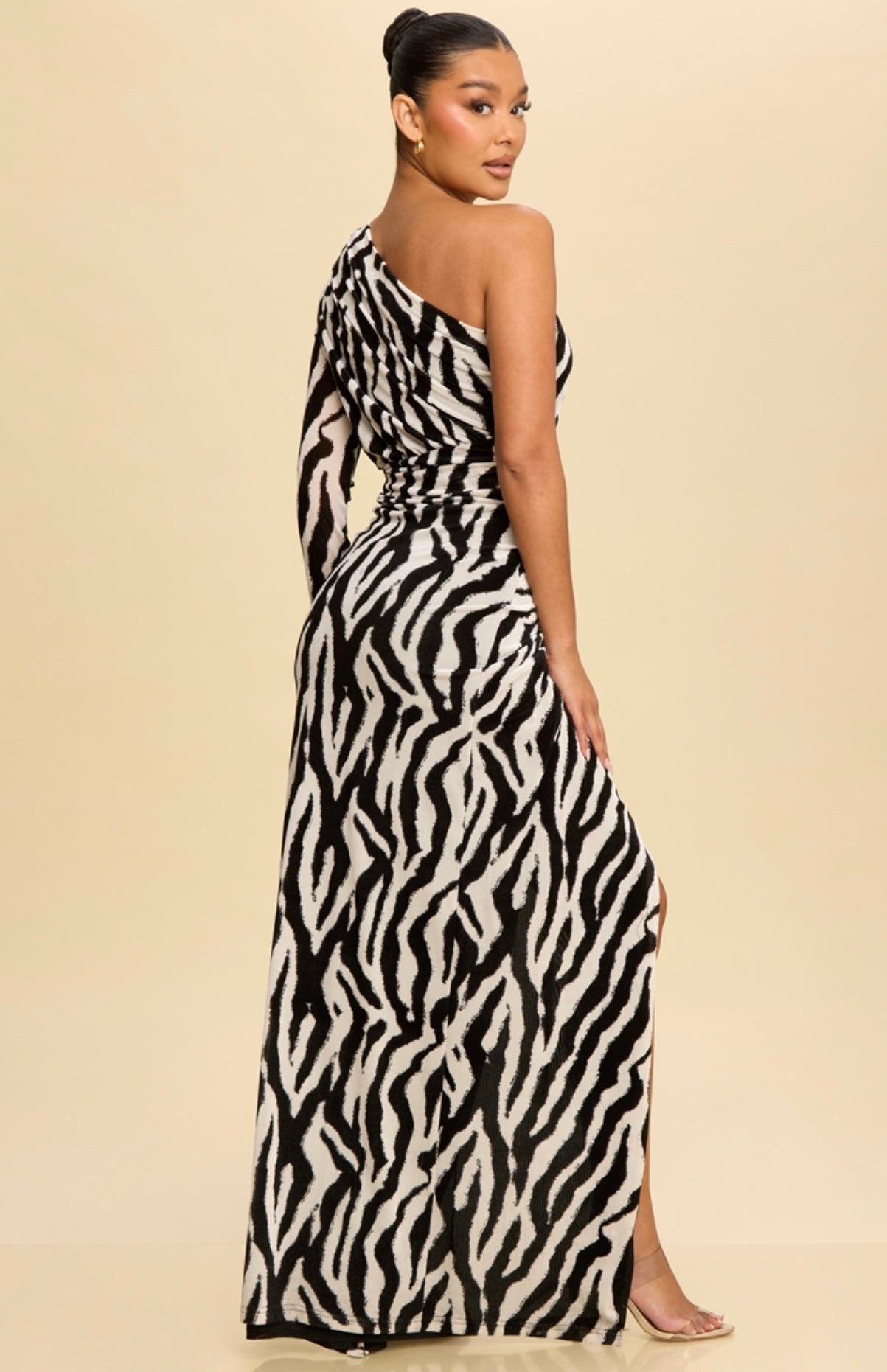 Zebra Print Maxi Dress