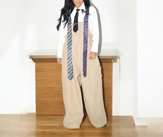 Reimagined Tie Strap Overalls
