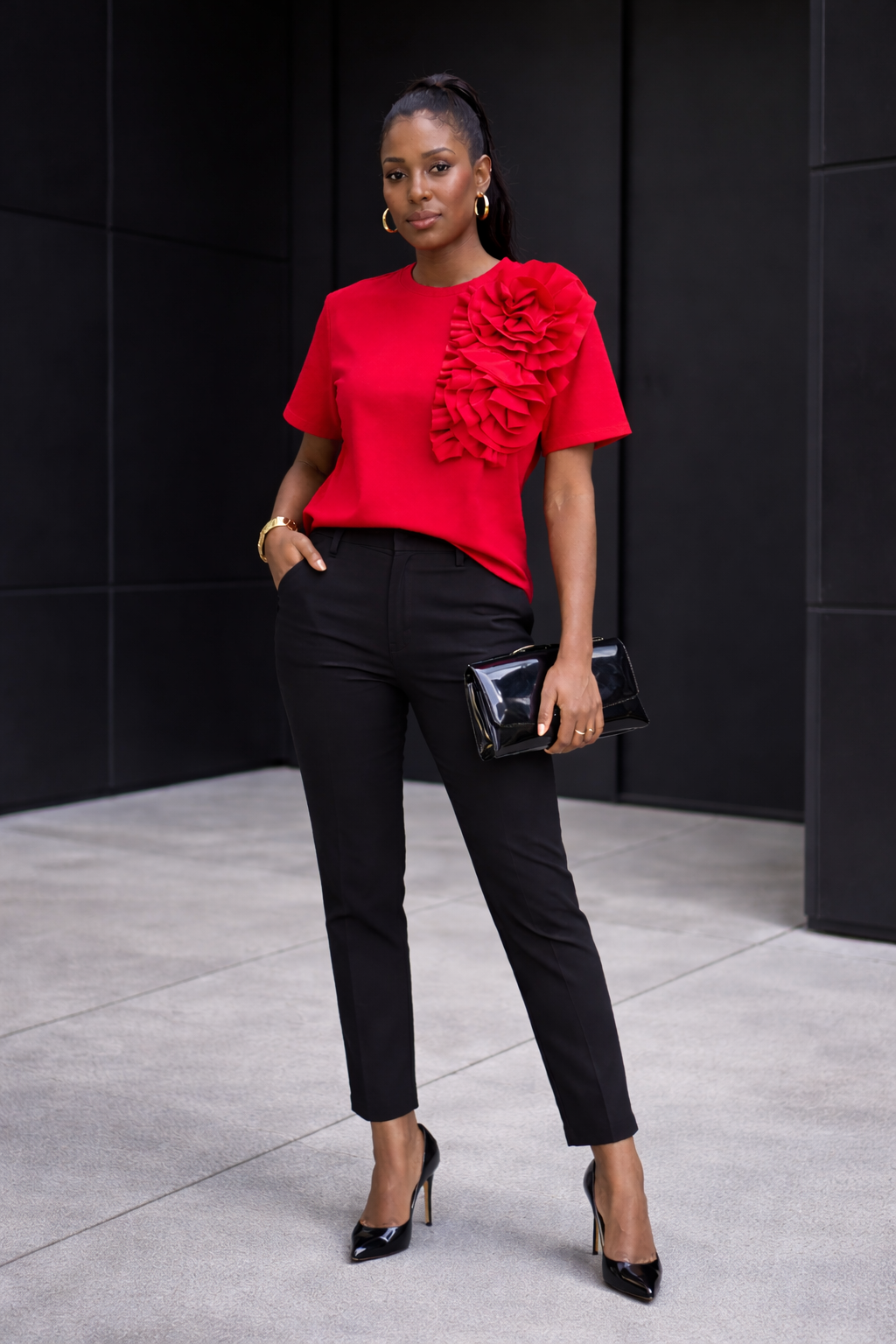 The Scarlet Ease Statement Top