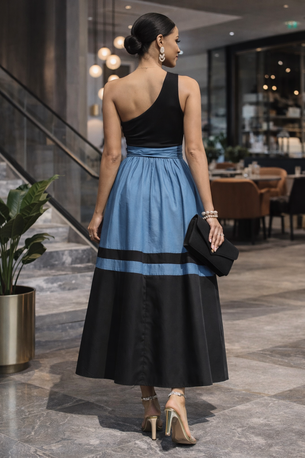 Main Character Moment One-Shoulder Midi Dress