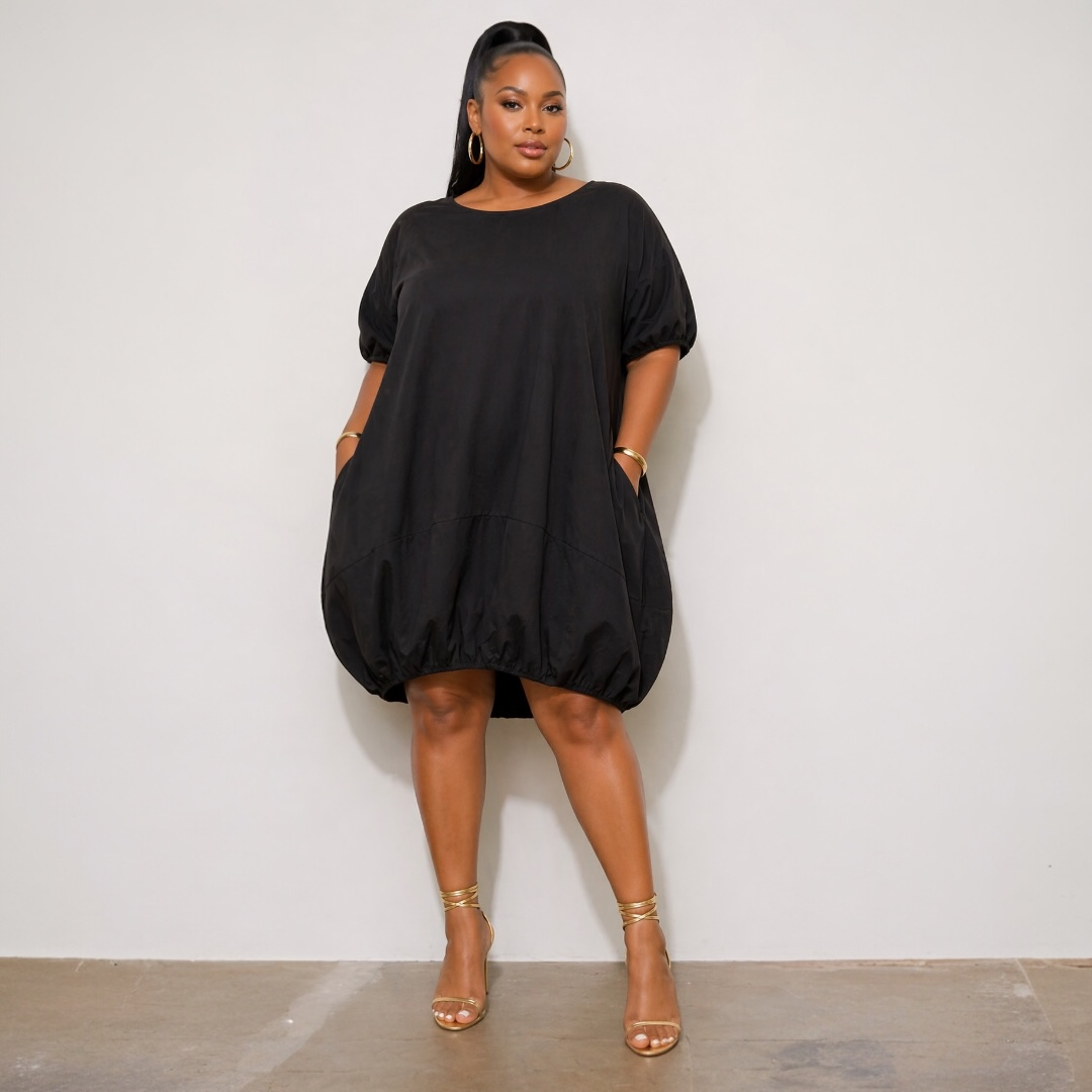 The VK Effortless Bubble Dress (Plus Size) – Vanity Kiss Boutique