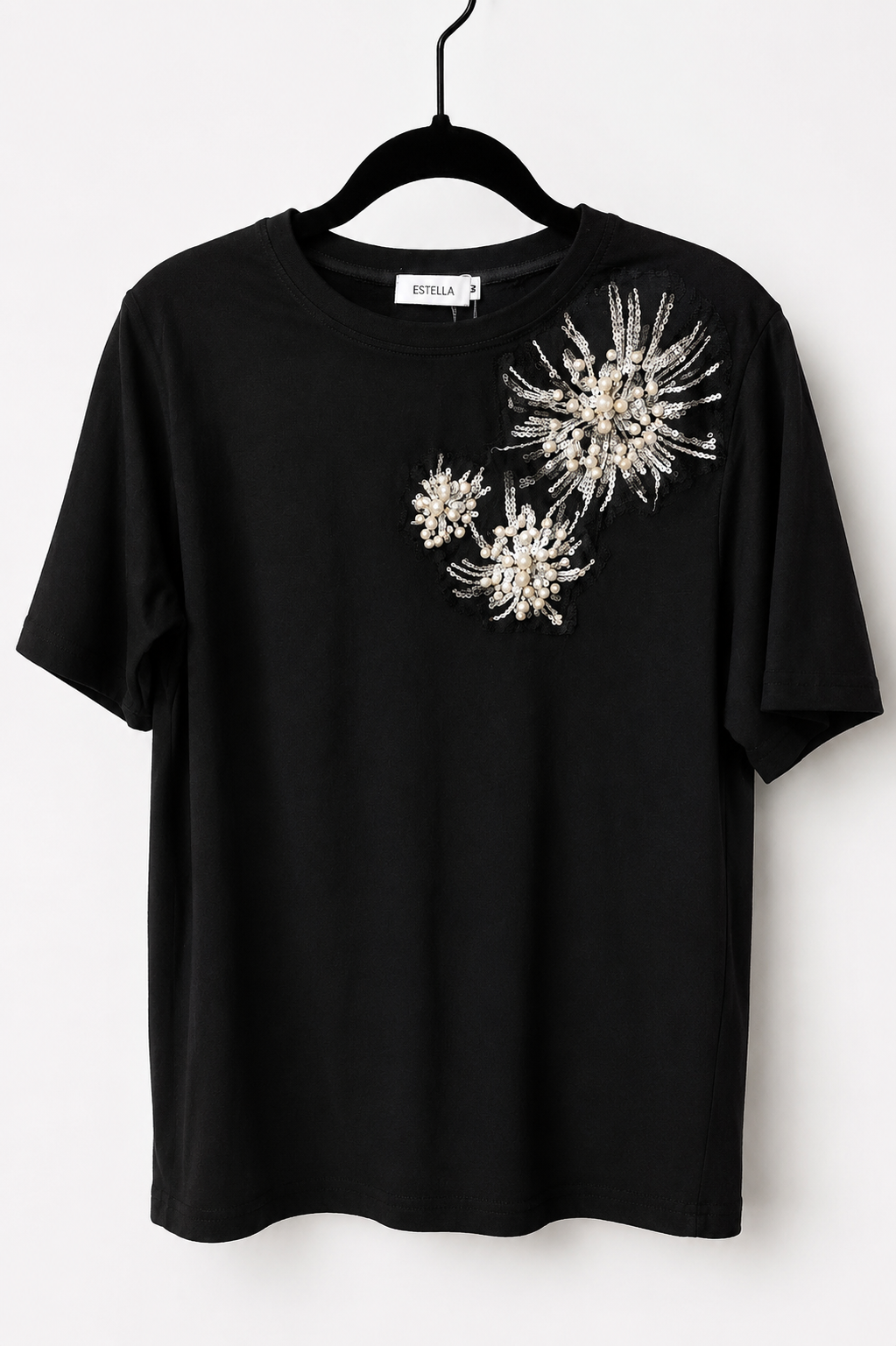 Midnight Pearl Embellished Tee