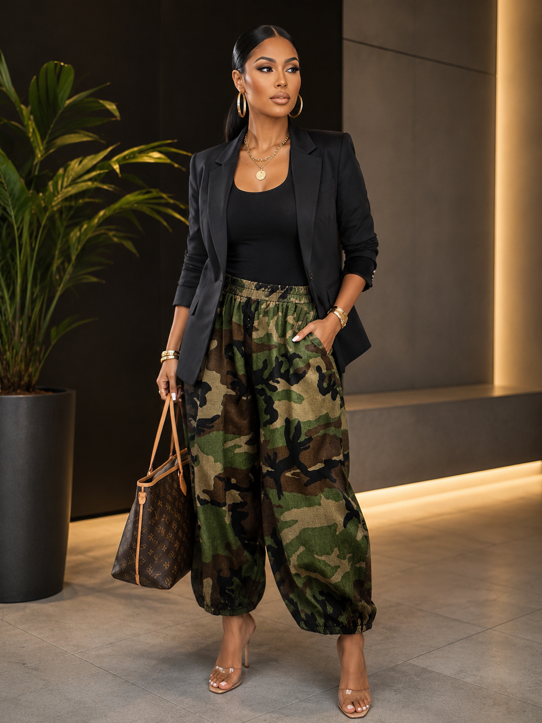 Camo Crush Barrel Pants~Restocked