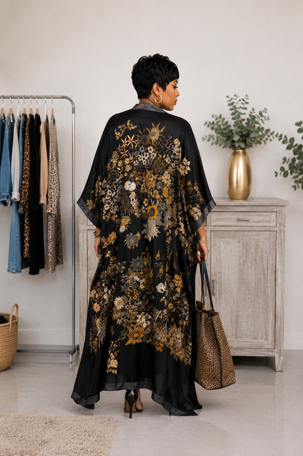 Midnight Bloom Kimono