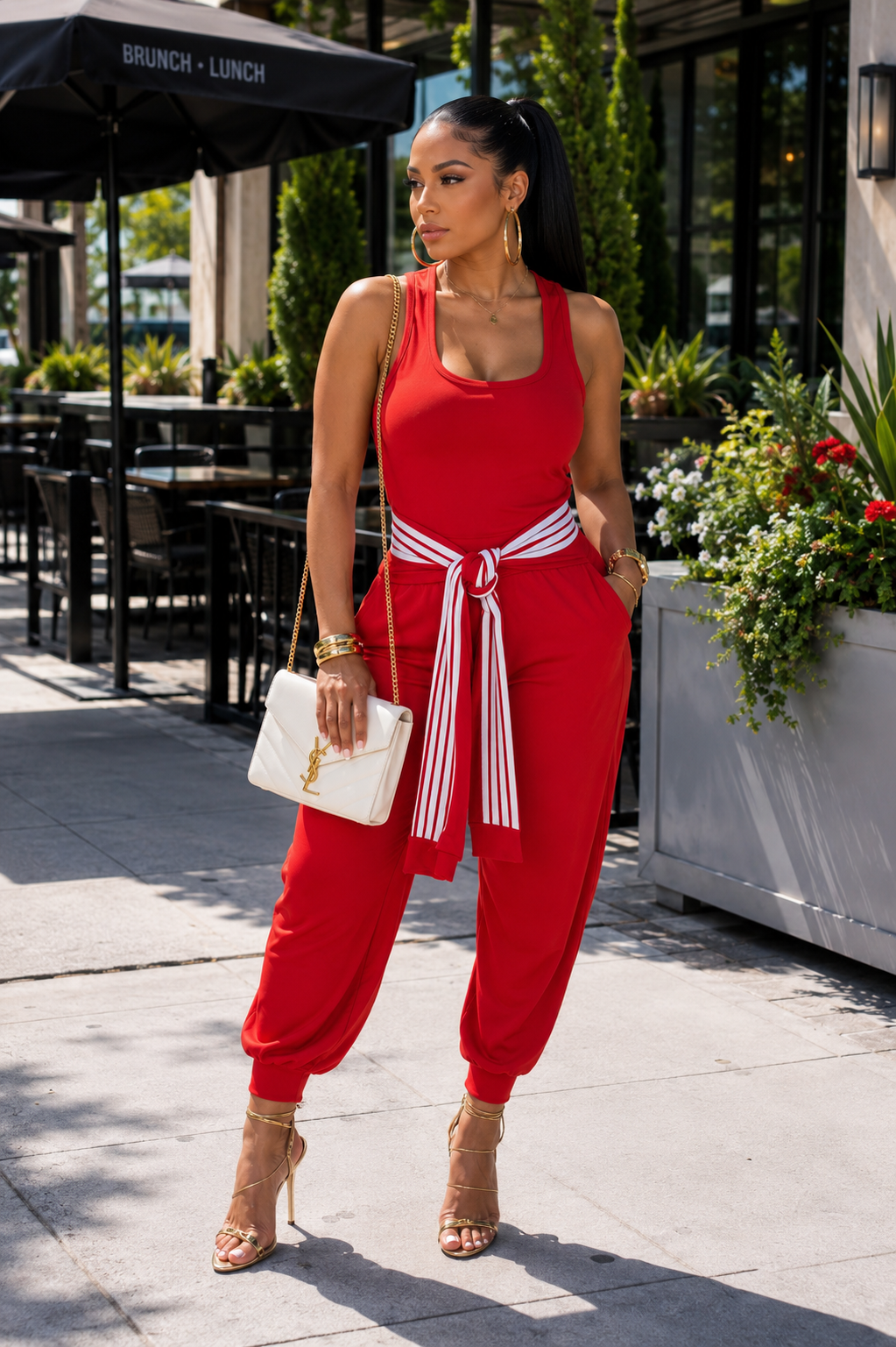 The Red Haute Wrap Jumpsuit