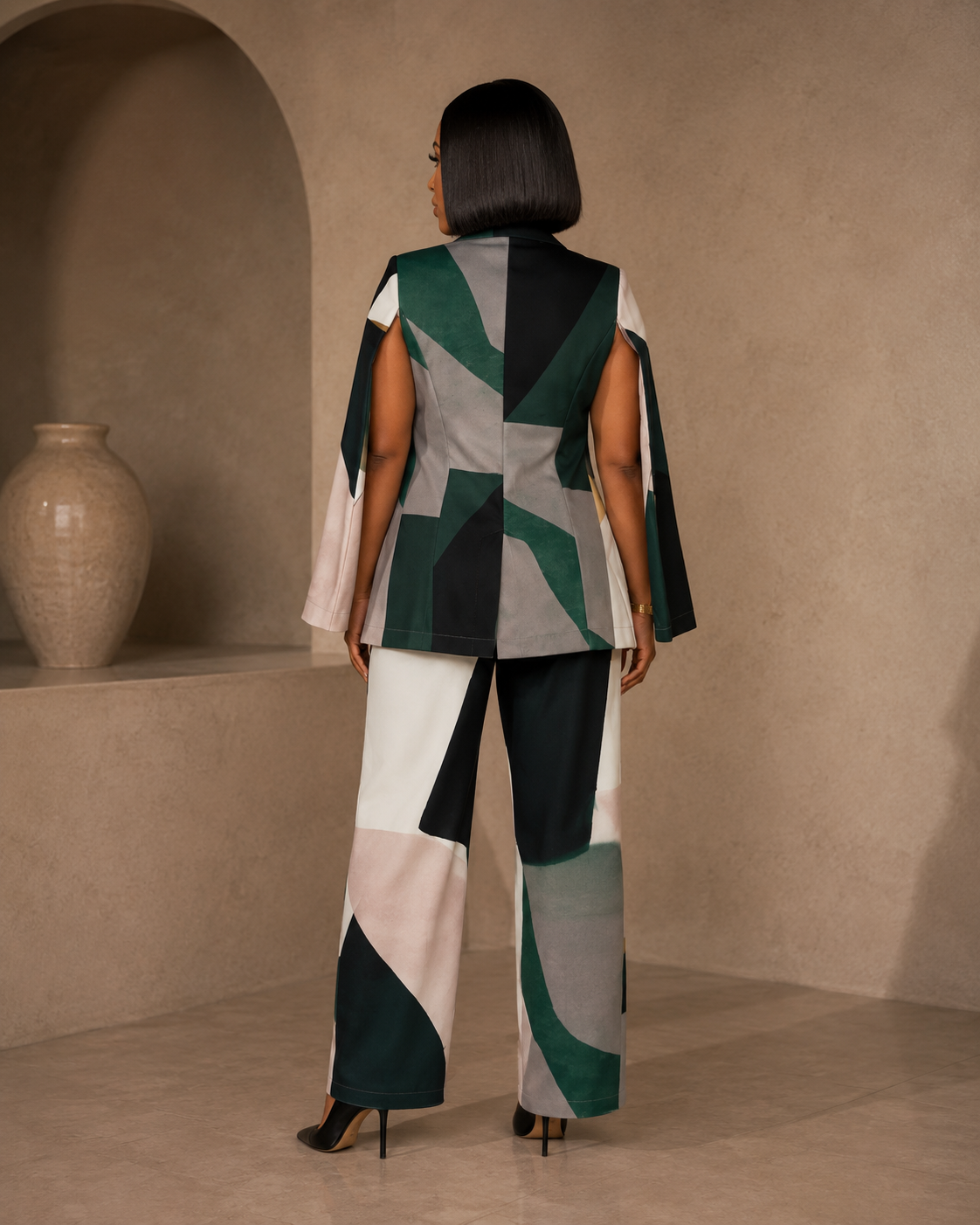 The Power Move Printed Suit Set