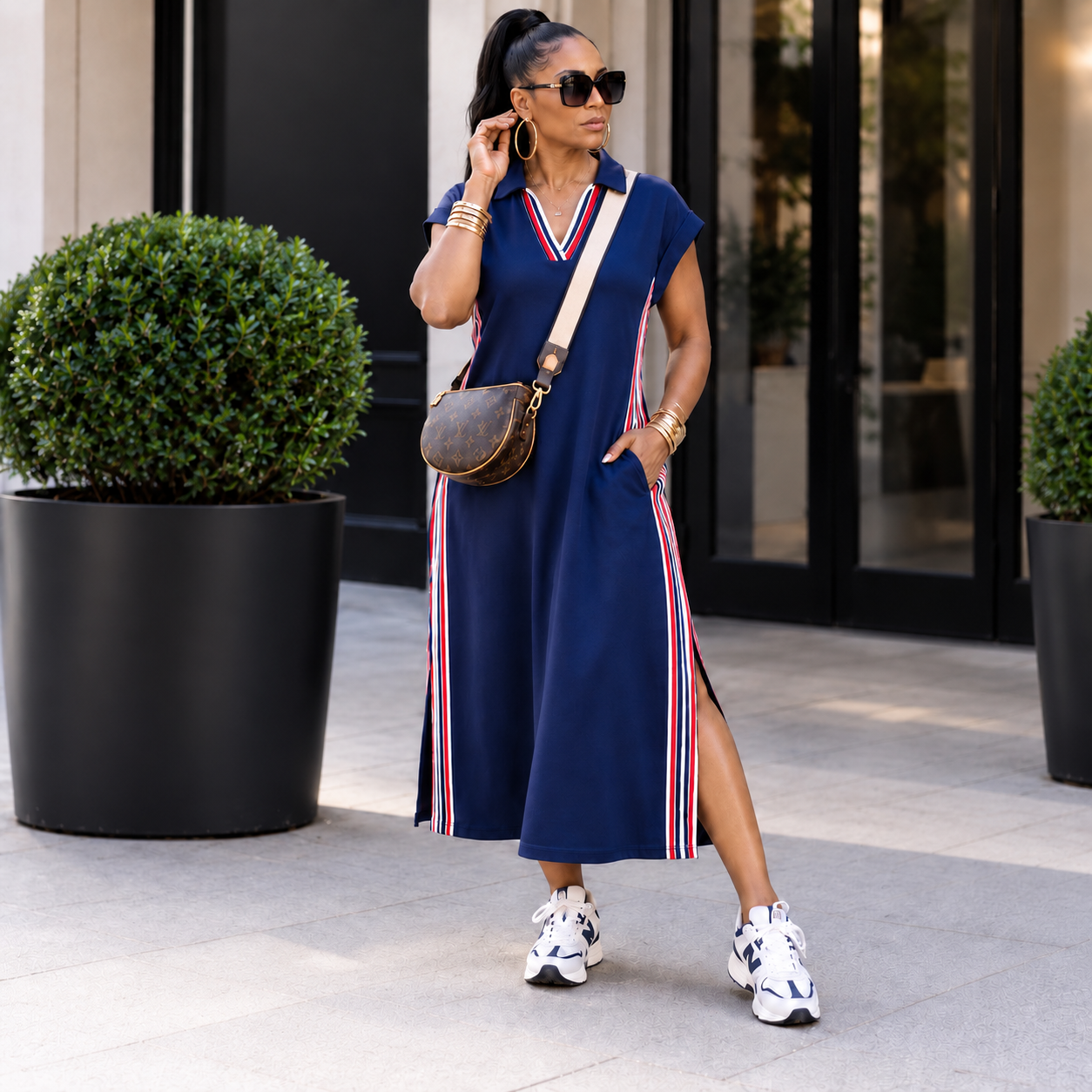 The Navy Escape Midi Dress ~ Ships 9/28