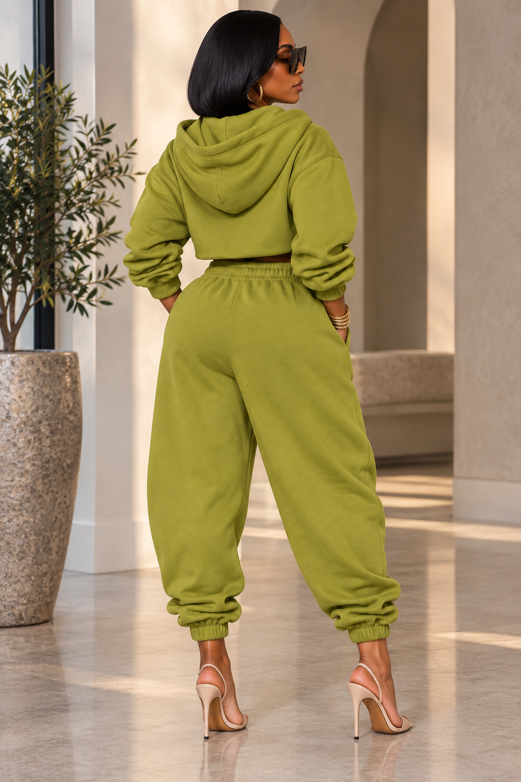Off-Duty Drama Hoodie Set ~ Olive