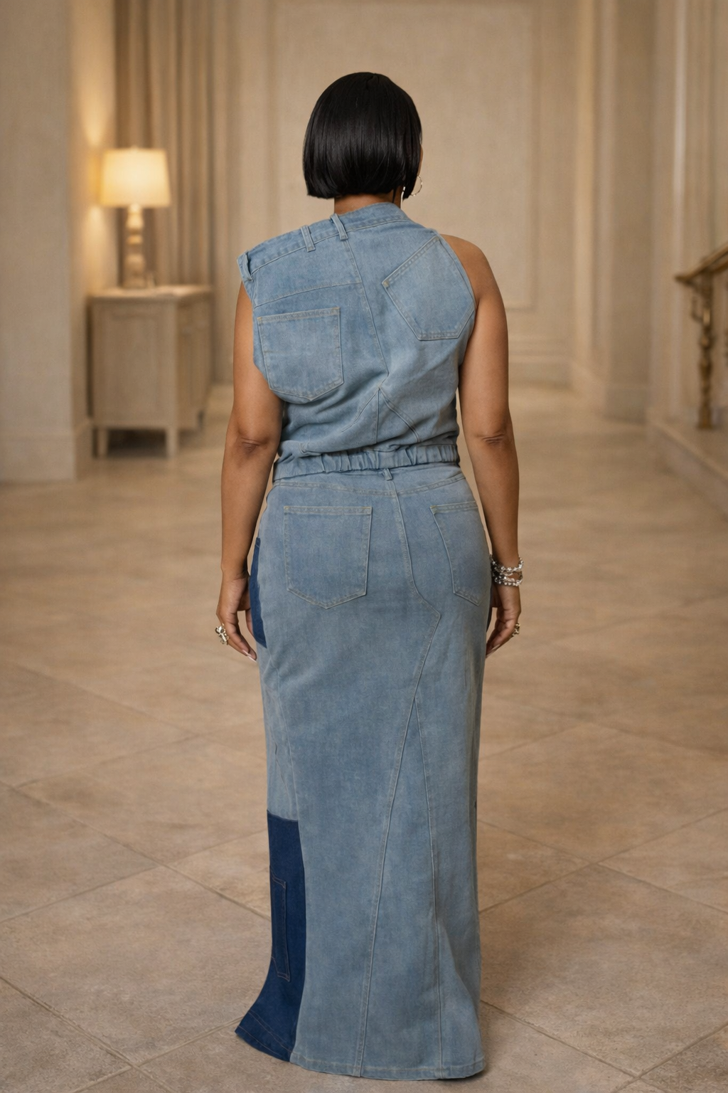 The Denim Authority Skirt Set