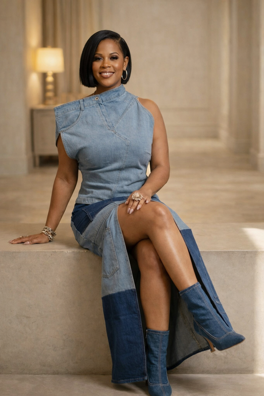 The Denim Authority Skirt Set